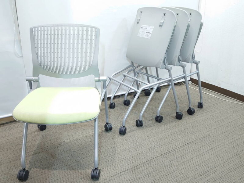 【中古・送料無料 地域限定】美品 10脚セット オカムラ グラータ 会議用チェア - 画像 (9)