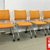 【送料無料 地域限定】４脚セット 会議用チェア キャスター付きチェア ITOKI Monon【中古】