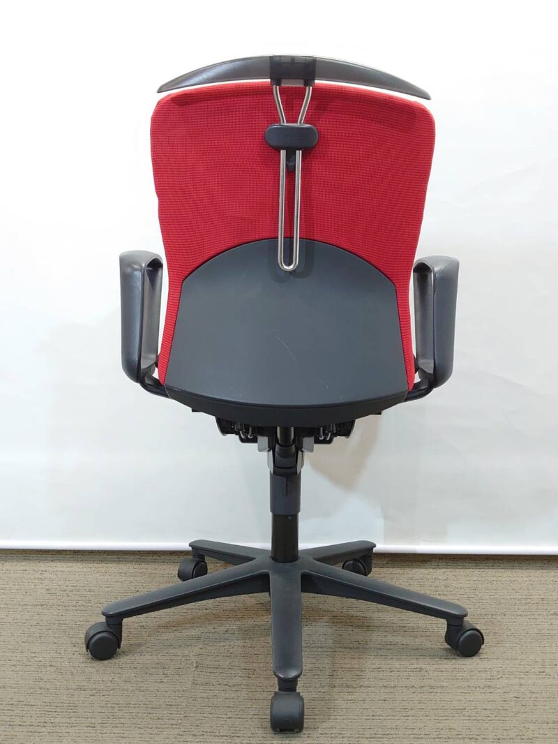 【中古】Ludio 国産 オフィスチェア キャスターチェア 肘付き - 画像 (4)