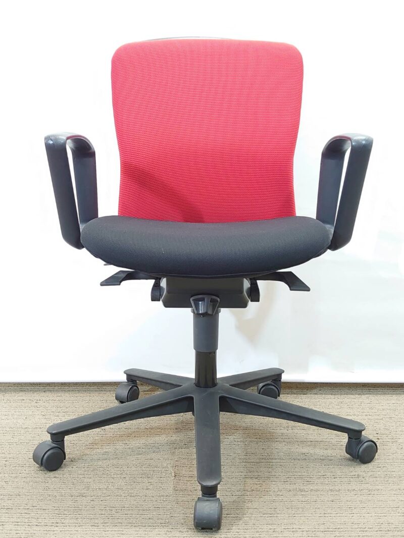 【中古】Ludio 国産 オフィスチェア キャスターチェア 肘付き - 画像 (3)