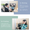 防音パーソナルスペース W2326×D1243×H2098.5 2人用 ダブル 薄型LED照明・3口コンセント・床保護マット・静音吸排気ファン・2口スイッチ・六角レンチ付 ミーティング用ブース WEB ミーティングブース 会議ブース ブース ワークブース beBase ビーベイス - 画像 (2)