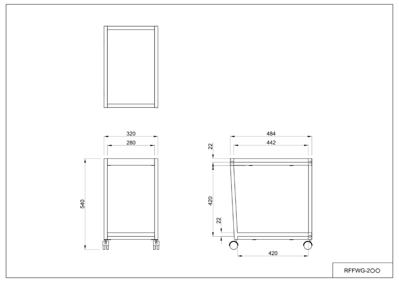 【法人様限定】送料無料 リスム フリーアドレス用ワゴン 2段 ホワイト RFFWG-2WH - 画像 (6)