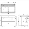 【法人様限定】送料無料 [ユピタシリーズ] RF木製デスク W1000 引出付き ダーク RFWD-1060DBD - 画像 (6)