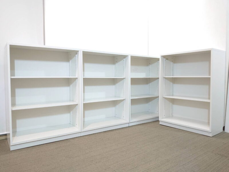 【送料無料 東京地区限定】 4台セット オープン書庫 キャビネット スチール書庫 本棚 書棚 収納棚 保管庫【中古オフィス家具】【中古】 - 画像 (2)