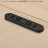 【法人様限定】送料無料 リスム デスク W1000×D450 ホワイト×ブラック脚 2ヶ口コンセント付き RFFLD-1045WH-BL - 画像 (5)
