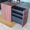 【法人様限定】送料無料 [ユピタシリーズ] RF木製デスク脇机 D600 ダーク RFWD-SD-600DB - 画像 (5)