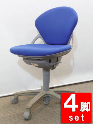 【送料無料 地域限定】4脚セット イトーキ プレーゴ Prego オフィスチェア デスクチェア 事務チェア キャスターチェア 事務イス ワークチェア【中古オフィス家具】【中古】