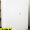 【大量入荷】【美品】オカムラ レクトライン 両開き書庫 スチール書庫 収納庫 キャビネット ホワイト色 【送料無料 東京地区限定】【中古オフィス家具】