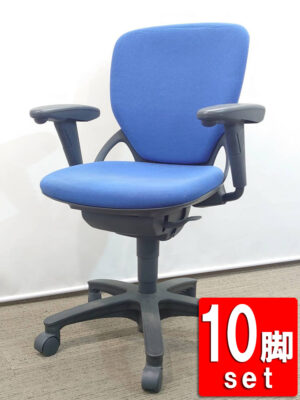 【送料無料 地域限定】 【80脚入荷】10脚セット イトーキ プレーゴ Prego オフィスチェア デスクチェア 事務チェア キャスターチェア 事務イス 肘付き ひじ付き ワーキングチェア 事務椅子 事務いす オフィスチェアー 事務用チェア パソコンチェア OAチェア ITOKI 国産 【中古オフィス家具】【中古】