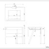 【法人様限定】送料無料 I shaped デスク W800×D600 引出付き ウォルナット RFILD-0860DM-DR - 画像 (8)