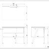 【法人様限定】送料無料 I shaped デスク W1000×D600 ウォルナット RFILD-1060DM - 画像 (7)