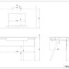 【法人様限定】送料無料 I shaped デスク W1200×D600 引出付き ウォルナット RFILD-1260DM-DR - 画像 (8)