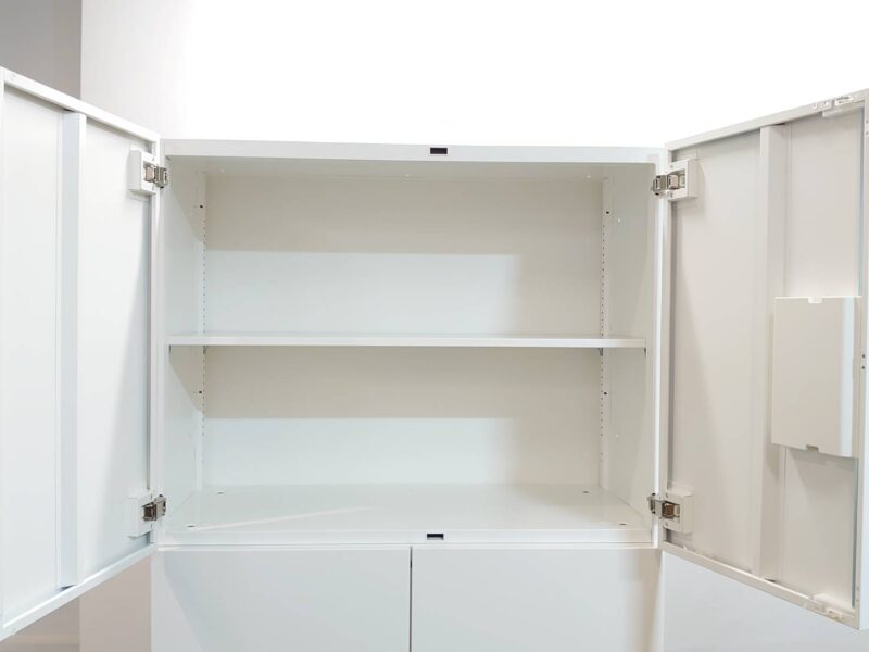 オカムラ レクトライン 上下書庫 両開き書庫 キャビネット ユニット書庫【中古オフィス家具】【中古】 - 画像 (4)