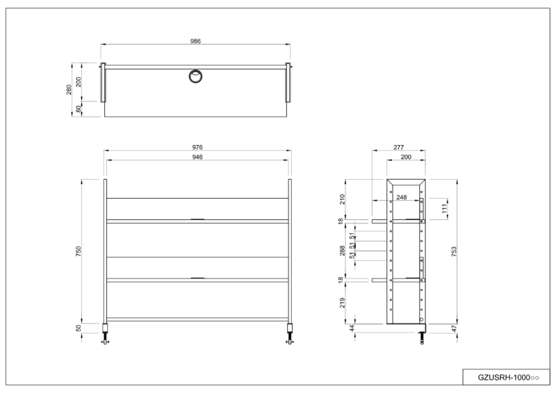 【法人様限定】送料無料 ワーキングデスク上置ハイシェルフW1000 ホワイト GZUSRH-1000WH - 画像 (5)