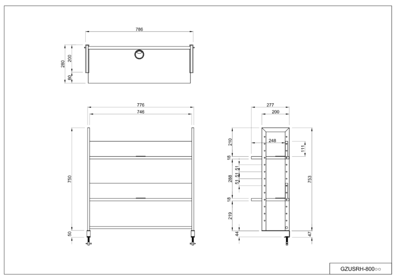 【法人様限定】送料無料 ワーキングデスク上置ハイシェルフW800 ホワイト GZUSRH-800WH - 画像 (5)