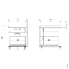 【法人様限定】送料無料 ノルム 2段ワゴンⅡ ダーク RFCA2-2DB - 画像 (4)