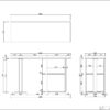 【法人様限定】送料無料[Jシリーズ] サイドテーブルⅡ W1200xD400 ナチュラル RFST-1240NJ2 - 画像 (4)