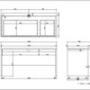 【法人様限定】送料無料 ノルム 木製デスクⅡ 引出付き W1400 ナチュラル Z-RFPLD-1460NA2-BD - 画像 (3)