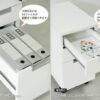 【法人様限定】送料無料 スチール脚デスク スリムワゴン ナチュラル GZCA-SL315NA - 画像 (5)