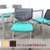 会議テーブル 会議用テーブル ミーティングテーブル ミーティングセット テーブル３色あり 会議チェア ネスタブルチェア 平行スタックチェア 有料オプションあり アクリル板 飛沫感染予防パネル 【中古オフィス家具】【中古】