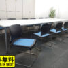 【送料無料 地域限定】 12人用 フリーアドレス 会議チェア 会議セット コクヨ 大型会議テーブル 大型テーブル W4200 ワークテーブル ワークソート フリアド W1400×3台 可動式 ミーティングテーブル 会議テーブル 平机 SDT-WS1414PAW ミーティングチェア スタッキングチェア プレド 【中古オフィス家具】【中古】