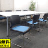 【送料無料 地域限定】 ８人用 フリーアドレス 会議チェア 会議セット コクヨ 大型会議テーブル 大型テーブル W4200 ワークテーブル ワークソート フリアド W1400×2台 可動式 ミーティングテーブル 会議テーブル 平机 SDT-WS1414PAW ミーティングチェア スタッキングチェア プレド 【中古オフィス家具】【中古】