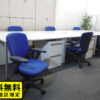 【送料無料 地域限定】 ６人用 フリーアドレス デスクセット コクヨ ワークソート ワークテーブルセット W1400×３台 フリアド 平机 片袖机 可動式 オフィステーブル ミーティングテーブル 会議テーブル 多目的テーブル SDT-WS1414PAW 開業セット 国産 オフィス家具セット  【中古オフィス家具】【中古】
