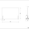 【法人様限定】送料無料 PINZO カラー脚PVC衝立 W900×H600 ブラック PPL-9060PVC-BK - 画像 (3)