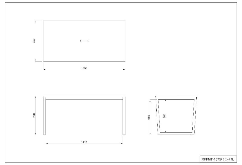 【法人様限定】送料無料 リスム ミーティングテーブル W1500xD750 ホワイトxホワイト脚 4ヶ口コンセント付 RFFMT-1575WH-WL - 画像 (5)