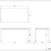 【法人様限定】送料無料 ミーティングテーブル W1500xD750 ナチュラルxブラック脚 RFD2-1575NTBL - 画像 (4)