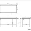 【法人様限定】送料無料 ラディーRFシンプルテーブル W1400xD700 ダークⅡ RFSPT-1470DB2 - 画像 (7)
