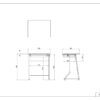 【法人様限定】送料無料 スモール研修用デスクⅢ W600xD450 ループ脚 ホワイト RFJD3-6045W - 画像 (5)