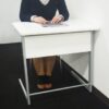 【法人様限定】送料無料 研修用デスク W750xD500 ホワイト RFJD-7570W - 画像 (2)