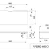 【法人様限定】送料無料 机上PCラックⅡ W600xH120 ホワイト 2ヶ口コンセント付き RFDR2-600WH-NC - 画像 (3)