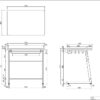 【法人様限定】送料無料 研修用デスク W750xD500 ホワイト RFJD-7570W - 画像 (6)