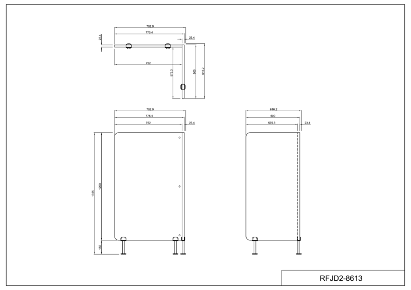 【法人様限定】送料無料 研修用デスクパーテーションⅡ RFJD2-8613 - 画像 (3)