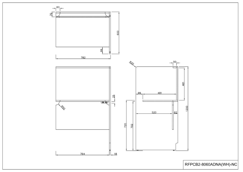 【法人様限定】送料無料 RFPCブースⅡ W800xD600 増連 2ヶ口コンセント付き ホワイト RFPCB2-8060ADWH-NC - 画像 (2)