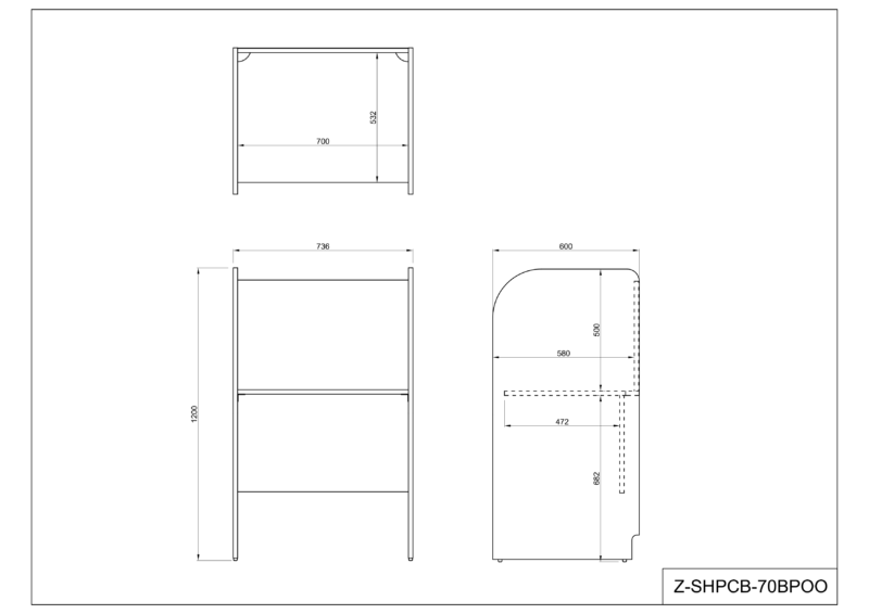 【法人様限定】送料無料 PCブースデスク 基本 W700 背板あり ホワイト Z-SHPCB2-70BPWH プライベートデスク パネル一体型 背板つき ブースデスク パーソナルデスク 集中ブース 個人デスク 木製デスク 増連可能 【新品オフィス家具】 - 画像 (3)