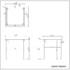 【法人様限定】送料無料 SHシンプルテーブル W700xD700 ホワイト／GN&OR&WHキャップ付 Z-SHST-700WHW - 画像 (3)