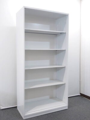 ウチダ ハイパーストレージ HSシリーズ オープン書庫 キャビネット 5段 本棚 書棚 オープン保管庫 スチールキャビネット オープンキャビネット 収納棚 保管庫 W900×D450×H1850 国産 5-825-0182【中古オフィス家具】【中古】