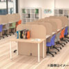 【法人様限定商品】送料無料 PCブースデスク 増連 W700 ナチュラル Z-SHPCB2-70ADNA プライベートデスク パネル一体型 背板なし 木製デスク 連結用 【新品オフィス家具】 - 画像 (7)