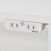 【法人様限定】送料無料 対面机上台 W1150 ホワイト 2ヶ口コンセント2個付 RFTR-115WH-NC - 画像 (3)