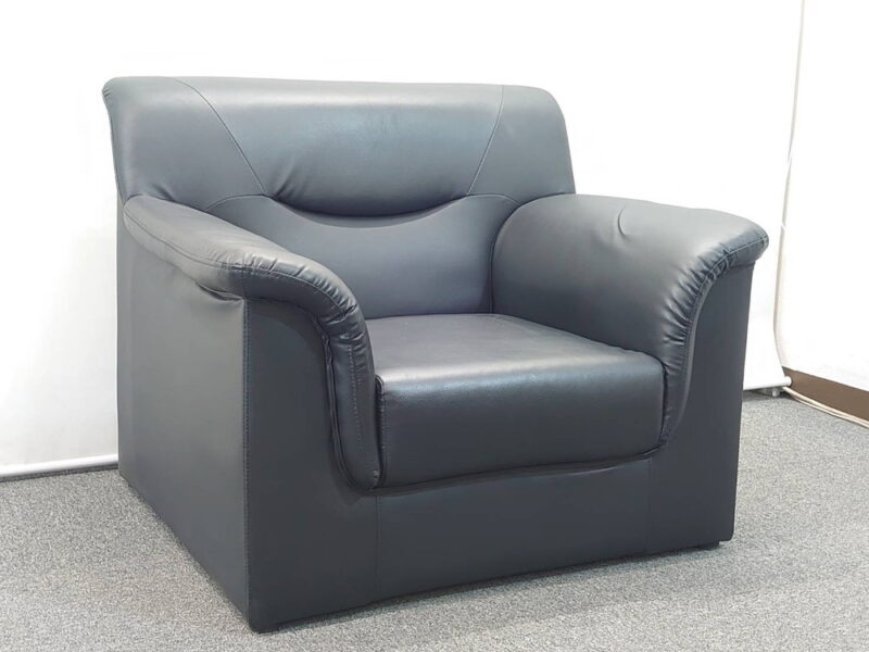 2点セット ソファ ソファセット 応接ソファ アームソファ 合皮ソファ 合皮家具 応接家具 1人掛けソファ 1人用ソファ １人掛 オフィスソファ 応接セット 【中古オフィス家具】【中古】 - 画像 (3)
