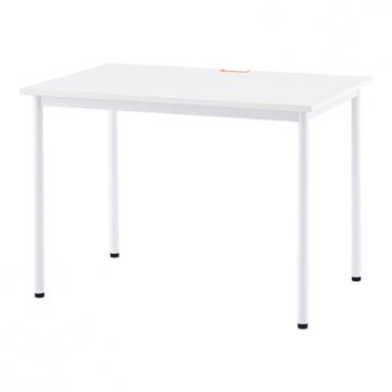 【法人様限定】送料無料 SHシンプルテーブル W1000xD700 ホワイト／GN&OR&WHキャップ付 Z-SHST-1070WHW