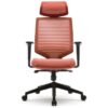 【法人様限定】T30チェア 可動肘 ヘッドレスト付き オレンジ FHTN302RF020 - 画像 (2)