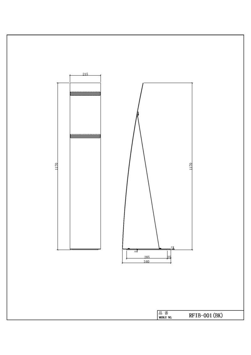 【法人様限定】送料無料 インフォメーションボード ブラック RFIB-001BK - 画像 (5)