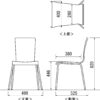 【法人様限定】送料無料  プライウッドチェア ダーク RFC-FPDB - 画像 (4)