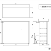 【法人様限定】送料無料 [Jシリーズ] ハイカウンター W1200xD450 ウォルナットⅡ RFHC-1200DM2 - 画像 (4)