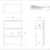 【法人様限定】送料無料 可動棚ローシェルフ ホワイト - 画像 (5)