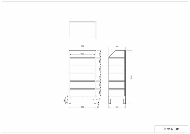 【法人様限定】送料無料 ミーツ シューズラック ダブル ウォルナット - 画像 (4)